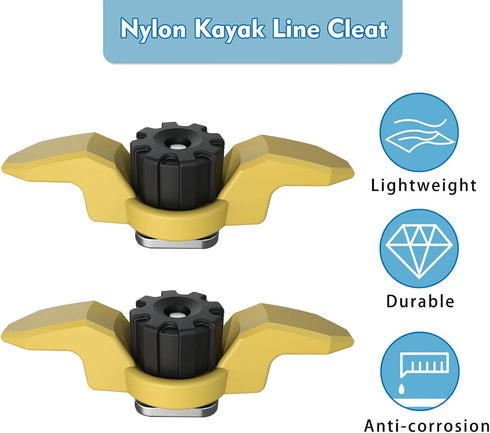 Kayak Anchor Cleat, Compatible with Light/Medium Duty Polymer Kayak Track Mount for Secure Attachment