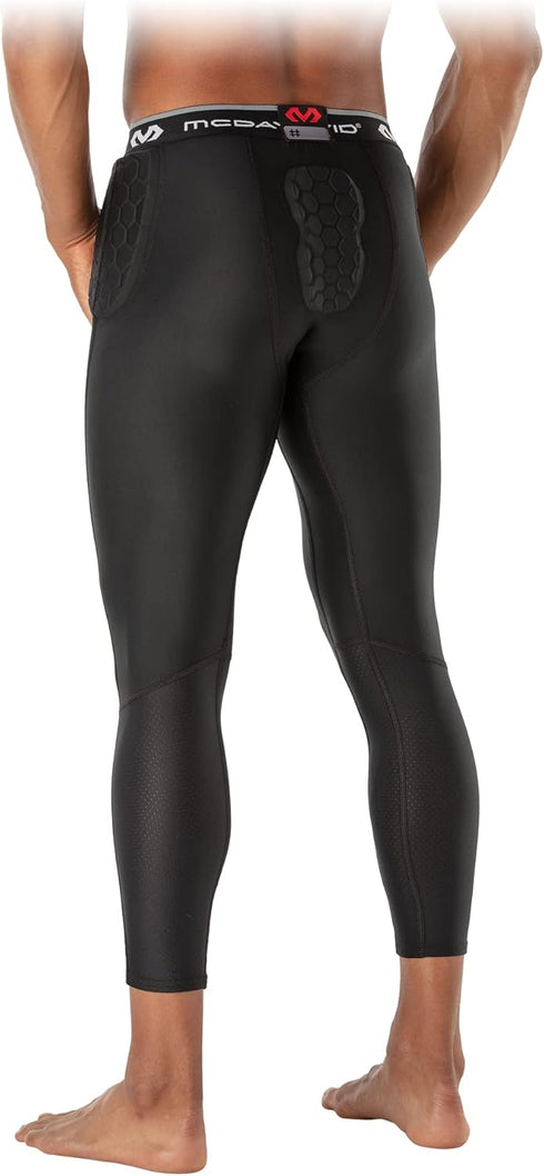 HEX Basketball 3/4 Tight with Hip & Tailbone Pads, Black, Size L