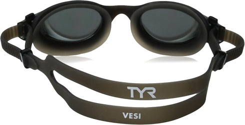 TYR Adult Vesi Mirrored and Non-Mirrored Swimming Goggles - Wide Peripheral Range, Anti Fog, No Leak