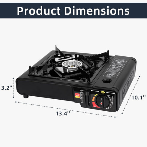 SHINESTAR Dual Fuel Stove, Portable Camping Stove with Butane & Propane Compatibility, Includes Propane Adapter Hose