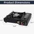 SHINESTAR Dual Fuel Stove, Portable Camping Stove with Butane & Propane Compatibility, Includes Propane Adapter Hose