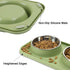 Cat Food Bowls with Non-Skid Silicone Pads, Removable Stainless Steel Dishes for Cats and Small Dogs