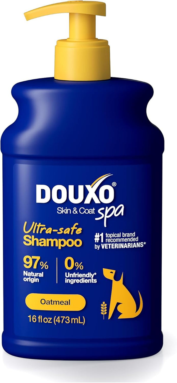 DOUXO Skin & Coat SPA - Ultra-Safe Oatmeal Dog Shampoo, 16 fl