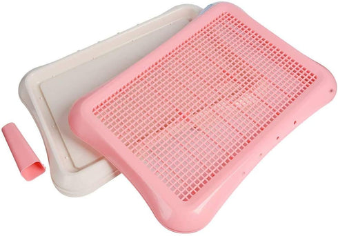 PENCK Dog Training Pads Pet Toilet for Puppies - Mesh Grid PP Pet Training Toilet with Tray & Shovel for Potty Trainer