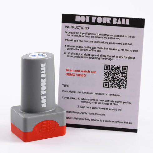 QUBI Golf Ball Stamp - Reusable Self-Inking Marker to Identify Golf Balls, Golf Gift Accessories for Men Women