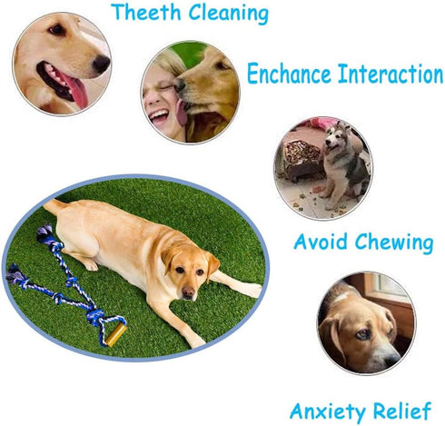 Large Dog Rope Toys for Aggressive Chewers, Heavy Duty Tug of War Rope for Medium and Large Breeds