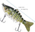 Lifelike Fishing Lures for Bass, Trout, Walleye | Realistic Multi Jointed Fish Popper Swimbaits - 3 Pack