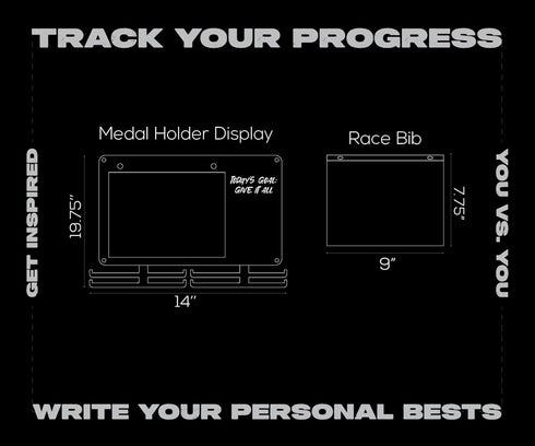50 40 BLAUBECK Medal Hanger Display for Runners, Marathon Medal Holder Display Wall Hanger and Race Bib Boards Holder