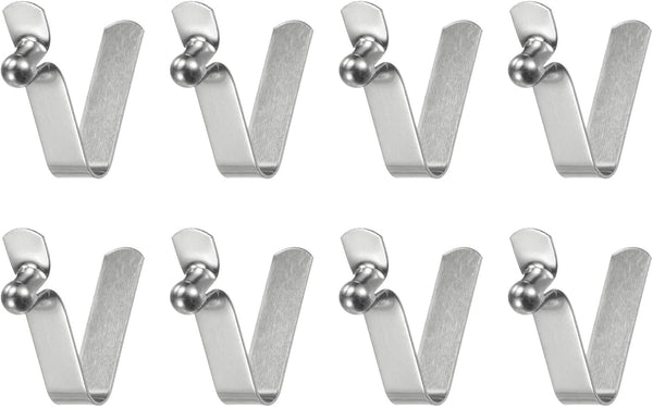HARFINGTON 8pcs Single Button Kayak Paddle Snap Spring Clip, 3.8 x 5.6 x 21mm, 65Mn Spring Steel V-Shaped Clips