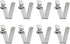 HARFINGTON 8pcs Single Button Kayak Paddle Snap Spring Clip, 3.8 x 5.6 x 21mm, 65Mn Spring Steel V-Shaped Clips