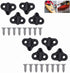 Wbestexercises Kayak Lashing Hooks, Nylon J Shape Replacement Hooks with Flat-Head Screws - Black