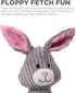 Outward Hound Thunda Tugga Bunny Plush & Squeaky Dog Tug Toy