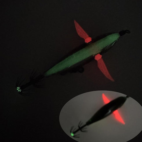 Generic Squid Jigs Saltwater - Glow Artificial Octopus Cuttlefish Baits with Hooks | Fish Lures - for Saltwater
