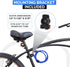Security Cable Lock Set, Resettable Combination Lock with Mounting Bracket, Portable for Bikes and Scooters