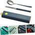 Set Stainless Steel Reusable Tableware with Carrying Box Portable Cutlery Kit Including Spoon and Chopsticks