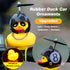wonuu Rubber Duck Toy Car Ornaments, Yellow Duck Dashboard Decorations, Squeeze Duck Bicycle Horns with Propeller Helmet