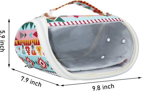 Wontee Small Pet Carrier Hamster Carrier Bag Portable Travel Carrier for Hamsters Mouse Baby Guinea Pig Hedgehog Sugar