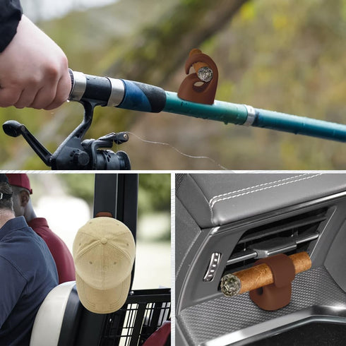 HQRNYP Set, Cigar Holder Cigar Holder for Golf Cart, Portable Silicone Clip for Golf Carts, Car Accessories Convenient