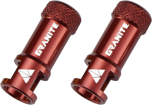 Granite Juicy Nipple Valve Cap with Valve Core Removing Function, Easy to Use Bike Tire Caps, Durable Alloy (Red)