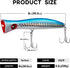 THKFISH Topwater Fishing Lures, Saltwater Popper Lures with Strong Hook