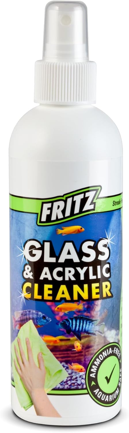 Fritz Aquatics Aquarium Glass & Acrylic Cleaner Spray for a Crystal Clear Tank, 8-Ounce