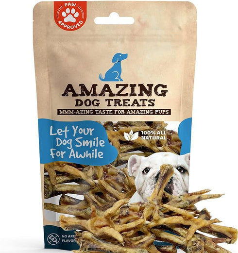 Amazing Dog Treats - Chicken Feet Dog Treats (25 Count) - All Natural, Premium Quality Chicken Feet Chews