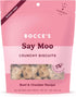 Bocce's Bakery Oven Baked Say Moo Treats for Dogs, 5 oz, Wheat-Free, All-Natural Beef & Cheddar Biscuits