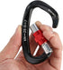 Screwgate Locking Carabiner Clip - Professional Rock Climbing Carabiner Screw Lock, Heavy Duty for Climbing,