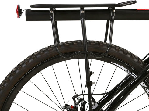 GOTOTOP Strong Alloy Rear Bike Rack, Black Pannier Bag Luggage Carrier, 55 Lbs Capacity with Reflector for Bike Cycle