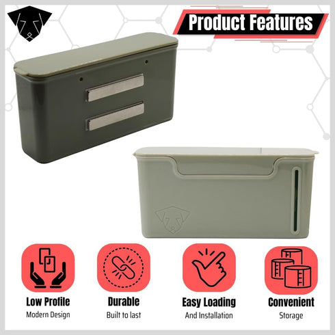 Dog Poop Bag Dispenser - Magnetic Mount - Indoor/Outdoor - Wall Mount - Waste Bag Dispenser - Magnet - Screw-on