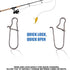 Glarks 250Pcs Strong Stainless Steel Duo Lock Snaps & Swivel Rings - Fishing Lure Hook Connector Assortment Kit