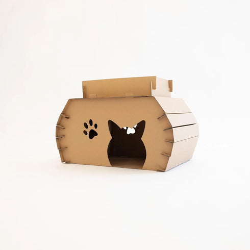 Carlson Cat Camper with Scratching Pad, Includes One Cat Door, Three Paw Windows, and One Scratching Pad