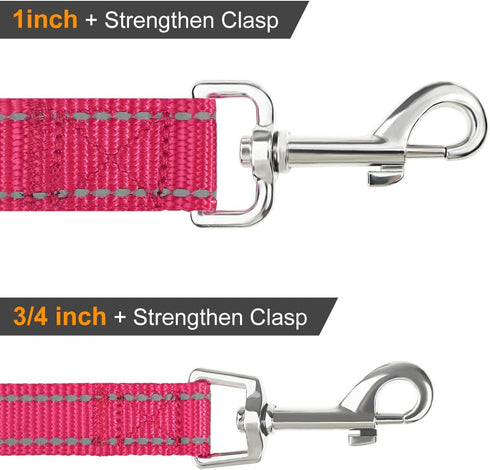 Joytale Double-Sided Reflective Dog Leash, 6 FT/5 FT/4 FT, Padded Handle Nylon Heavy Duty Leashes for Medium & Large