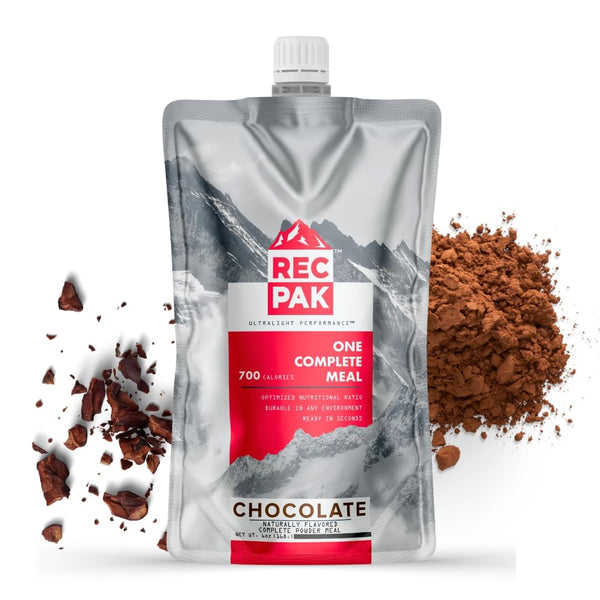 RecPak Performance Ultralight Instant Meals - 700 Cal 42g Protein Chocolate (3-Pack) for Your Next Adventure