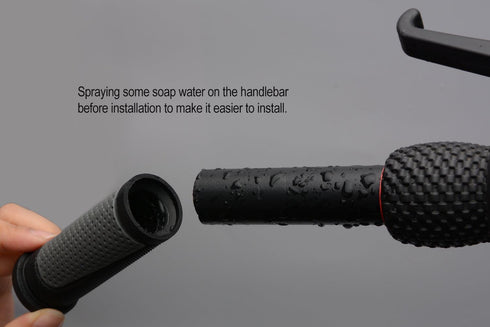 Short Mini Bicycle Handlebar Grips, Two-Color Rubber, 90MM Length, 2PCS