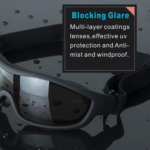 Viriber Motorcycle Goggles - UV Protective Dust-proof Tactical Sunglasses (Colorful)