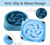 MateeyLife Slow Feeder Dog Bowls 2PCS, Anti-Choking Puzzle Dog Food Bowls for All Breeds Pets LightBlue