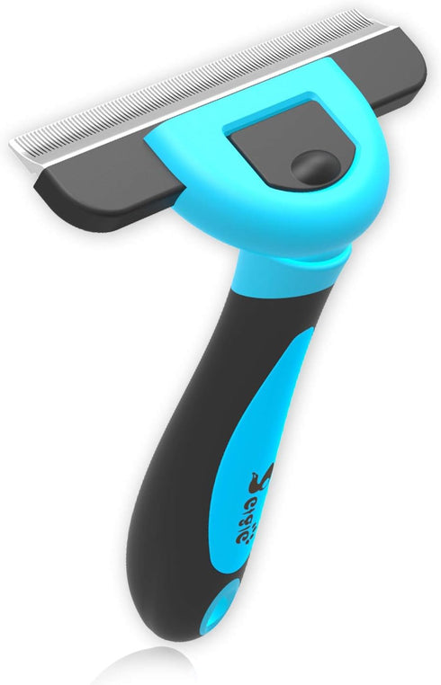 Effective Deshedding Brush and Large Dog Comb, Professional Grooming Tools for Reducing Undercoat Shedding