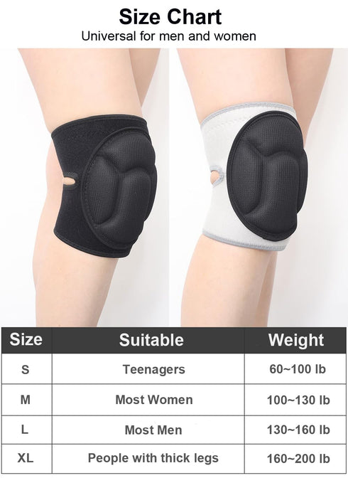 Knee Pads for Women & Men, Soft Knee Protectors for Dance, Volleyball, Wrestling, Snowboarding, Work (Small, Black)