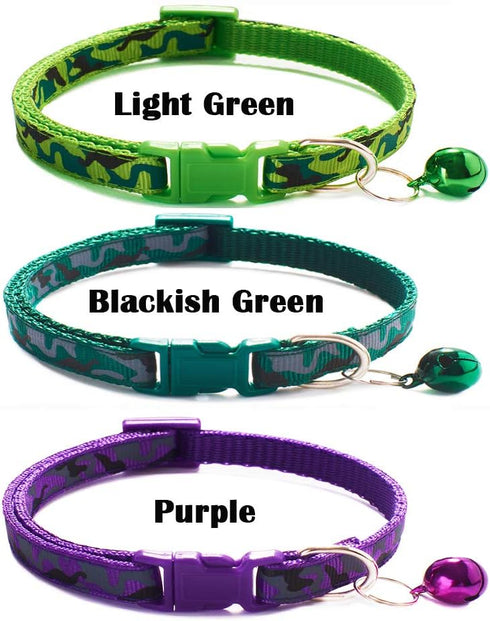 Love Dream Puppy ID Collars - 12pcs Adjustable Breakaway Collars with Bell for Litter Identification (Small 7.9"-12.6")