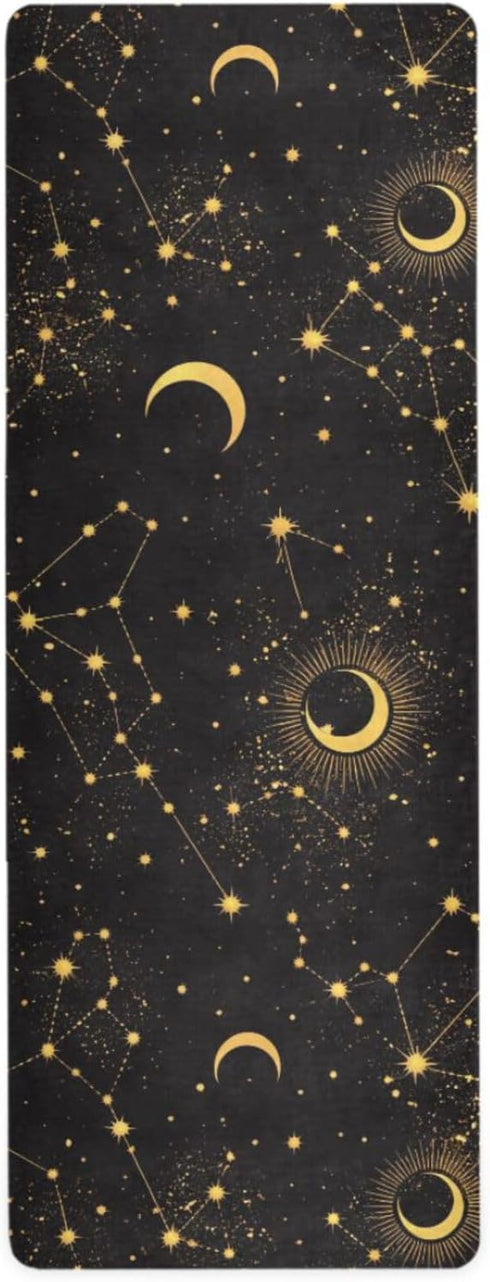 Space Galaxy Constellation Yoga Mat Non Slip Thick Kids Eco Friendly Rubber