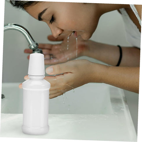 6pcs Portable Mouthwash Bottle Compact Travel Plastic Containers for Mouthwash Durable Pet Material Space-saving Design