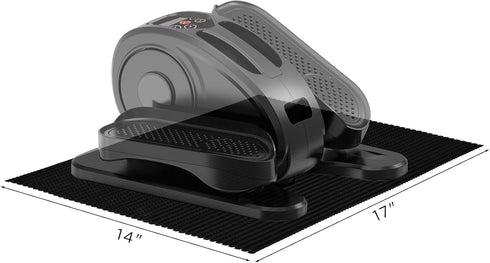 Non-slip Mat 14 x 17 INCHES - Waterproof Exercise Equipment Mat for Indoor Mini Cycles and Steppers