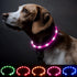 BSEEN Light Up Dog Collar, Silicone LED Rechargeable Glowing Puppy Collar, Pink