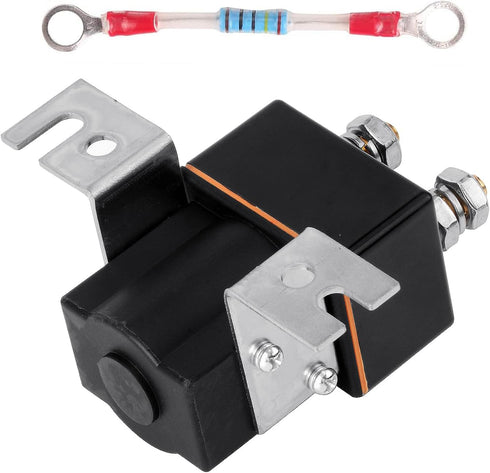 Roykaw 48V Golf Cart Solenoid with Resistor Assembly, 4 Terminal, Compatible with Club Car DS & Precedent Electric
