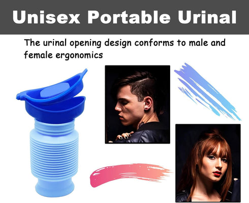 Generic 750ML Emergency Urinal, Pedestal Urinal, Pocket Toilet for Men Women, Pee Bottles with Sealed Lid Collapsible