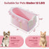 Jaoul Dog Car Seat for Small Dogs, Fully Detachable with Adjustable Straps, Comfortable Portable Booster Seat (Pink)