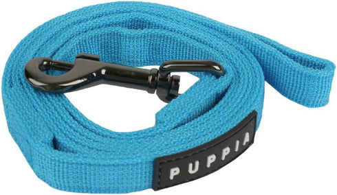 PUPPIA Two Tone Dog Lead - Strong Durable Comfortable Grip Leash for Small & Medium Dogs, Sky Blue, Medium