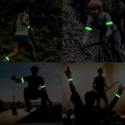 Running Light for Runners, 2 Pack Rechargeable LED Armband, Reflective Running Gear for Joggers
