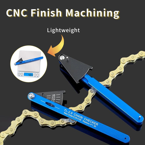 Gugxiom Bike Chain Checker, Aluminum Alloy Tool for Detecting Chain Length and Angle, Compatible with Most Chains